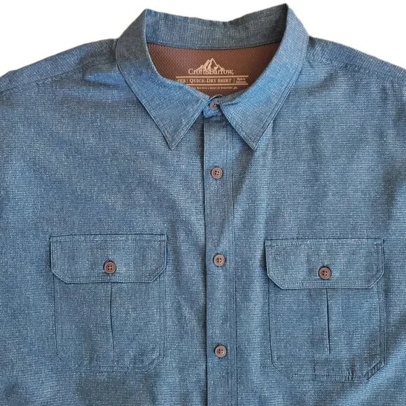 Croft & Barrow Men's Short Sleeve Button-Down Shirt, Size 2XL - Picture 1 of 10